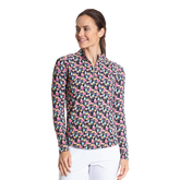 Cocktail Print Cooling Sun Protection Quarter Zip Pull Over